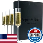 Aspen & Birch - Modern Champagne Flutes Set Of 4. Fixed Price $56.98.