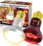 75W Reptile Heat Lamp Bulb, 2PCS Day & Night Basking Spot Light Combo Pack Inclu. Fixed Price $33.99.