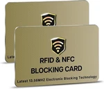 Saitech Rfid Blocking Cards - 2 Pack, Protects Entire Pcs Golden,. Fixed Price $8.99.