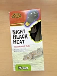 Zilla Night Black Incandescent Bulb 75W Reptile Heat Lamp New. Fixed Price $14.95.