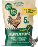 Mealworms Organic Non Gmo Dry Chicken Feed, 5LB Bag. Fixed Price $27.12.