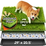 Hompet Dog Grass Pad With Tray Large, 29"X20.5", Reusable Artificial Turf F.... Fixed Price $116.00.