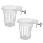 Mioyoow Aquarium Plant Holder, 2PCS Wall-hanging Fish Tank Pot White. Fixed Price $23.07.
