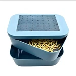 Zmiyivara Mealworm Breeding Kit, Live Feeder Farm For Reptiles, Blue. Fixed Price $44.99.