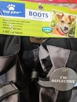 Top Paw Black & Gray Reflective Waterproof Dog Boots (medium) (new). Fixed Price $12.50.