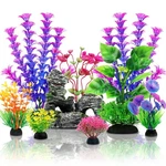 Quozuo Fish Tank Accessories Aquarium Decorations Plants, 9PCS Colorful. Fixed Price $11.75.