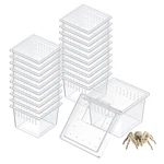 Pawfly Mini Spider Terrarium Breeding Box, Transparent 20PCS, Plastic. Fixed Price $21.82.