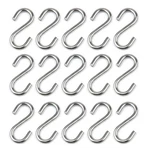 15 Pack Heavy Duty Stainless Steel Shaped Hooks 2.2 Inch Long 1/5 Thic.... Fixed Price $16.97.