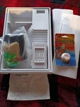 Moonorange Ecological Turtle Tank 15.4"X 10.6" Easy Clean 360 Viewing New. Fixed Price $13.99.