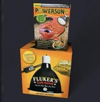 160 Fluker's Sun Dome Lamp Fixture And Zoo Med Power Uvb Light. Fixed Price $68.00.