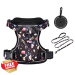 Petmolico Harness Small Dogs Cute Vest Reflective Black Peach. Fixed Price $34.99.