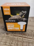 Fluker"s Emitter Ceramic 100W 120V White Heating Bulb For Reptiles. Fixed Price $18.00.