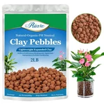 Riare 2 Lbs Organic Expanded Clay Pebbles For Plants 4MM-16MM Natural Leca Balls. Fixed Price $13.37.