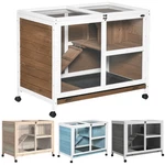 Pawhut 2-STORY Wooden Rabbit Hutch Pet House Bunny Cage W/tray Ramp For Indoor. Fixed Price $119.99.