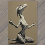 Art Print Meditating Dinosaur Yoga Pose Tank Top Zen Peace Reptile Mindfulness. Fixed Price $99.99.