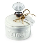 Mud Pie Door Knob Sugar Bowl, White (4781004). Fixed Price $32.99.