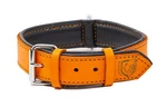 Riparo Genuine Leather Padded Dog Heavy Duty K-9 Adjustable Collar Orange. Fixed Price $28.97.