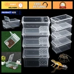 8 Pcs Reptile Breeding Box - Clear Plastic Terrarium For Bearded Dragon, Gecko,. Fixed Price $44.09.