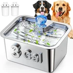 Stainless Steel Dog Water Fountain, 3 Gallon Extra Large Pet Drinking Fountai.... Fixed Price $60.23.
