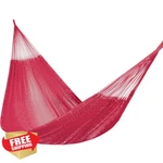 Pnaeut X-large Mayan Hammock, Burgundy Fiesta Red Double Rope, 600LB Capacity. Fixed Price $179.99.