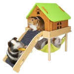 Besnew 3 1 Enlarged Guinea Pig Hammock With House & Platform,wooden. Fixed Price $65.34.