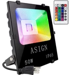 Asign 50W Rgb Led Flood Lights, Indoor Outdoor Decoration Waterproof Co.... Fixed Price $77.21.
