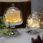 12 Silver Clear 4" Tall Mini Cake Stands With Dome Favor Holders Party Supplies. Fixed Price $10.57.