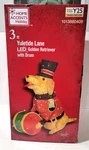 Home Accents Holiday 3FT Yuletide Lane Led Golden Retriever W/drum Yard Decor. Fixed Price $48.00.