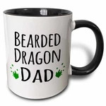 3DROSE Bearded Dragon Dad Mug, 11 Oz, Black. Fixed Price $11.97.