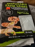 Reptile Komodo Repti-pads Disposable Tank Liners 10X20 Inch 25 Count. Fixed Price $8.00.