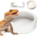 Ceramic Reptile Bowl - Mealworms & Cricket Dish For Gecko, Bearded Dragon Cham. Fixed Price $23.99.