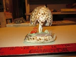 Vintage Florida Palm Tree Shell Coral Flamingo Ashtray Trinket Dish Souvenir. Fixed Price $28.00.