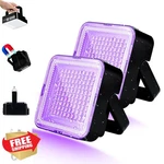 2PK Rechargeable Uv Black Light 60W Dimmable 100 Led 395NM. Fixed Price $34.99.