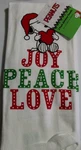 Peanuts Snoopy Christmas Kitchen Towel 2 Pack Joy Peace Love. Fixed Price $17.99.