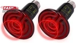 100W 2PCS Reptile Lamp Black Ceramic Emitter,infrared Heater Bulb For. Fixed Price $18.61.
