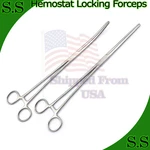Hemostats / Locking Forceps 12" New Curved Straight. Fixed Price $12.99.