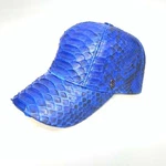 Barya Newyork All-over Royal Blue Python Strap-back Base Ball Hat. Fixed Price $198.00.