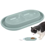 Popetpop Antproof Cat Food And Water Bowl Set - Dual 27.00X15.00X3.50CM, Grey. Fixed Price $19.28.