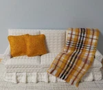 Dollhouse Miniature Bedspread/comforter/blanket/afghan Pillows. Fixed Price $8.50.
