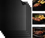 5 Pack Black Grill Mats Nonstick Bbq Cooking For Gas Charcoal Electric. Fixed Price $16.99.