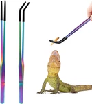 Oliiss Stainless Steel Reptile Feeding Tongs With Rubber Tip - 10.6" Straight &. Fixed Price $14.35.