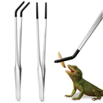 2 Pack Extra Long Stainless Steel Reptile Feeding Tongs With Rubber Tip. Fixed Price $7.56.