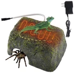 Reptile Heated Rock Bearded Dragon Basking Platform With Hide CAVE,12V Thermo.... Fixed Price $50.99.