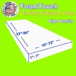 Variety Of Foamtouch High Density Custom Cut Upholstery Cushion Replacement. Fixed Price $34.50.