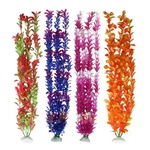 Unootel Pack Of 4 Plastic Aquarium Plants, Large Tall, Multi-colored. Fixed Price $14.76.