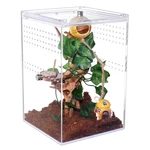 Naneezoo Magnetic Acrylic Reptile Cage, 6"X6"X9" Tall Enclosure Transparent R.... Fixed Price $50.35.