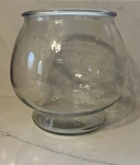 Clear Glass Footed Round Fishbowl Terrarium Approx 1 Gallon. Fixed Price $20.00.