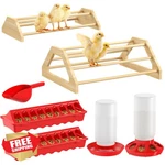 Pawaboo 7-IN-1 Chicken Brooder Box Red Wood Color. Fixed Price $52.99.