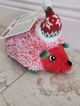 Kong Holiday Christmas Comfort Hedgehog Soft Plush Squeaky Crinkly Dog Toy 7X4". Fixed Price $33.00.