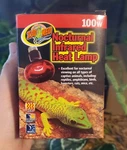 Zoo Med Nocturnal Infrared Heat Lamp 100 Watt. Fixed Price $14.00.